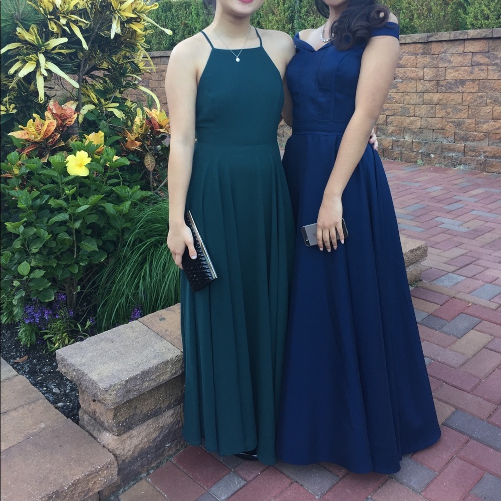Hunter Green Prom Dress